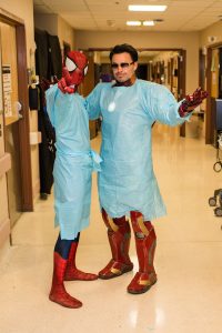 superheroes in the hospital